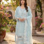 ​Luxury Deep Magenta Zari & Mirror Work Embroidered 3-Piece Party Wear Suit