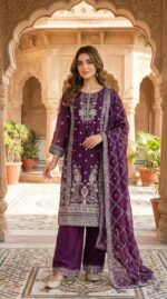 Elegance woven in threads of silver. intricate floral motifs meet geometric perfection in this stunning 3-piece luxury ensemble.